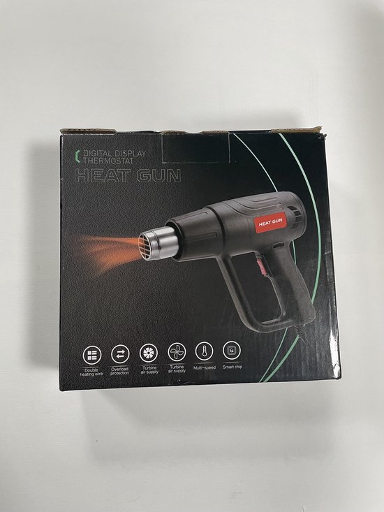 Hete lucht pistool - Zwart - 2000W (Heat Gun)
