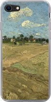 Geschikt voor iPhone SE 2020 hoesje - Geploegde akkers - Vincent van Gogh - Siliconen Telefoonhoesje