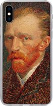 Geschikt voor iPhone Xs hoesje - Zelfportret - Vincent van Gogh - Siliconen Telefoonhoesje