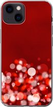 Geschikt voor iPhone 13 hoesje - Rood - Design - abstract - Licht - Siliconen Telefoonhoesje