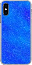 Geschikt voor iPhone X hoesje - Blauw - Abstract - Design - Siliconen Telefoonhoesje