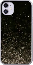 Geschikt voor iPhone 11 hoesje - Glitter - Abstract - Zwart - Siliconen Telefoonhoesje
