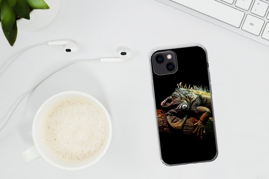 Coque iPhone 13 mini - Animal - Branche - Zwart - Coque de téléphone en Siliconen