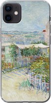 Geschikt voor iPhone 12 mini hoesje - Montmartre: achter le Moulin de la Galette - Vincent van Gogh - Siliconen Telefoonhoesje