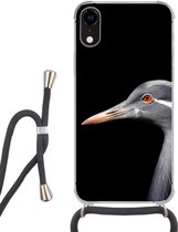 Hoesje met koord Geschikt voor iPhone XR - Vogel - Dieren - Portret - Siliconen - Crossbody - Backcover met Koord - Telefoonhoesje met koord - Hoesje met touw