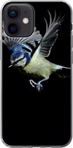 Telefoonhoesje Geschikt voor iPhone 12 hoesje - Vogel - Veren - Portret - Siliconen Telefoonhoesje