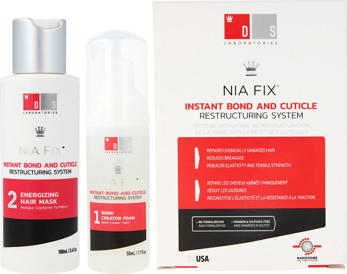DS Laboratories – Nia Fix – Behandeling voor beschadigd haar – Haarmasker – 150 ml.