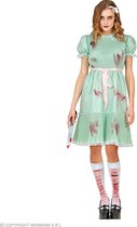 Widmann - Horror Films Kostuum - Wraakachtige Pop Madeleine - Vrouw - Blauw - Medium - Halloween - Verkleedkleding