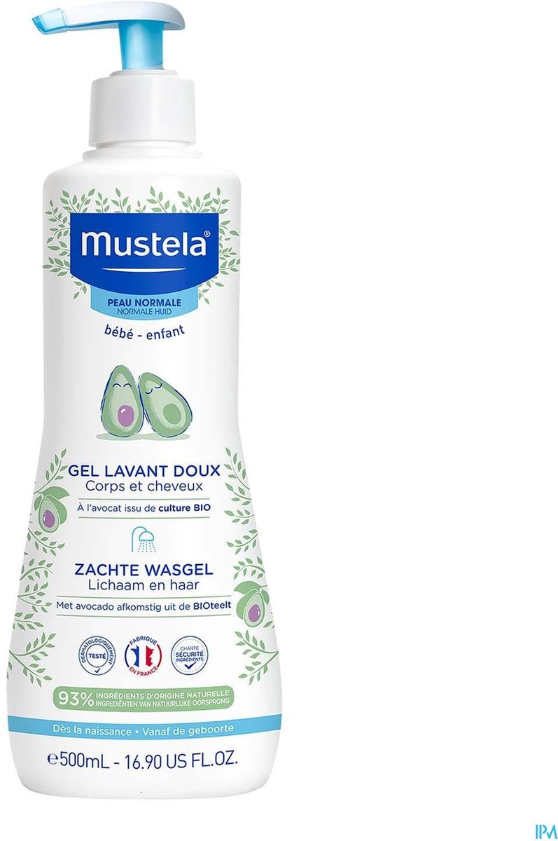 Mustela Gel Lavant Doux à l'Avocat Peau Normale 500 ml