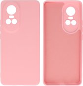 Hoesje Geschikt voor OPPO Reno 10 5G - Fashion Telefoonhoesje Backcover - Siliconen Hoesje - Roze