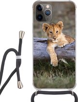 Coque avec cordon Adapté pour iPhone 13 Pro Max - Ourson - Animal - Nature - Siliconen - Bandoulière - Coque arrière avec cordon - Coque téléphone avec cordon - Coque avec cordon