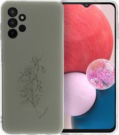 iMoshion Hoesje Geschikt voor Samsung Galaxy A13 (4G) Hoesje Siliconen - iMoshion Design hoesje - Meerkleurig / Floral Green