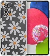 Coque iMoshion Convient pour Samsung Galaxy A52 (5G) / A52s / A52 (4G) Coque Siliconen - Coque iMoshion Design - Multicolore / Fleur de Marguerite