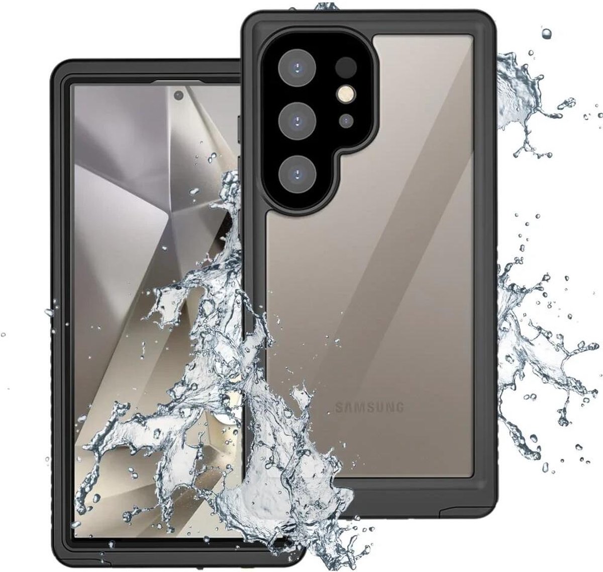 Armor-X Hoesje Geschikt voor Samsung S24 Ultra Waterdicht Schokbestendig Zwart