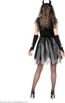 Widmann - Spook & Skelet Kostuum - Demonische Skelet Bruid - Vrouw - Zwart - XS - Halloween - Verkleedkleding