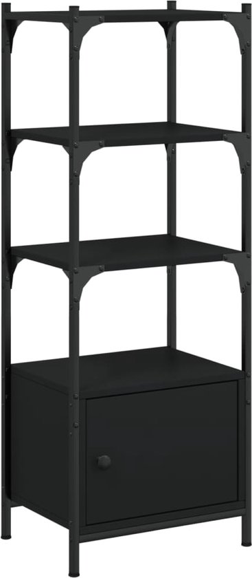 vidaXL-Boekenkast-3-laags-41x30x109,5-cm-bewerkt-hout-zwart