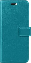 Hoesje Geschikt voor Samsung S24 Plus Hoes Bookcase Flipcase Book Cover - Hoes Geschikt voor Samsung Galaxy S24 Plus Hoesje Book Case - Turquoise