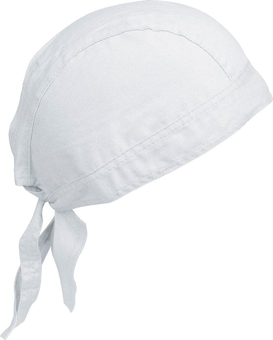 Bandana Unisex One Size K-up White 100% Katoen