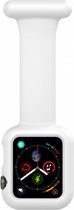 Apple Watch 1-9/SE 41/40/38MM Bracelet Infirmière en Siliconen Wit