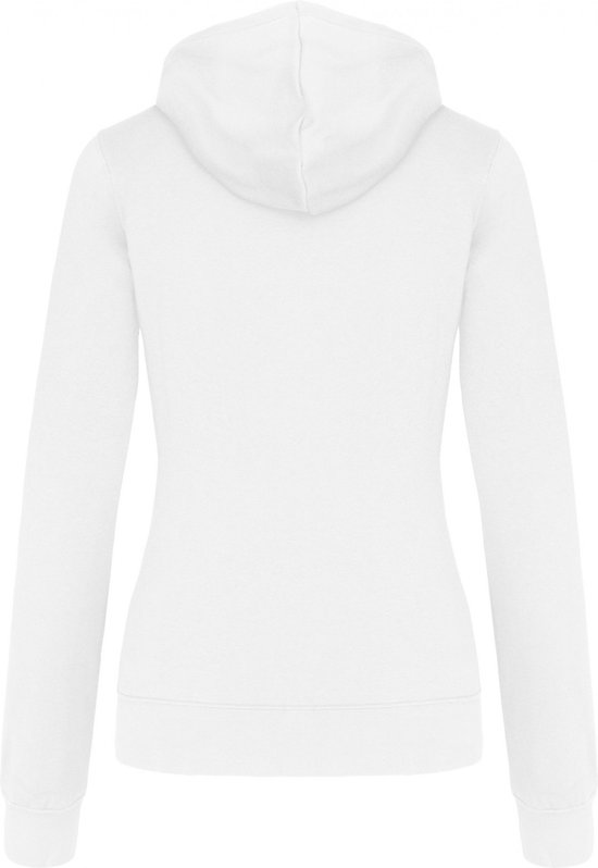 Sweatshirt Dames XS Kariban Lange mouw White / Fine Grey 80% Katoen, 20% Polyester