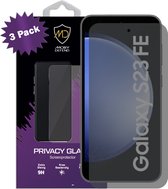 3-Pack MobyDefend Samsung Galaxy S23 FE Screenprotectors - HD Privacy Glass Screensavers - Glasplaatjes Geschikt Voor Samsung Galaxy S23 FE