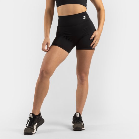 ZEUZ Korte Sport Legging Dames High Waist - Sportkleding & Sportlegging Squat Proof voor Fitness & Crossfit - Hardloopbroek, Yoga Broek - 70% Nylon & 30% Elastaan - Zwart - Maat M