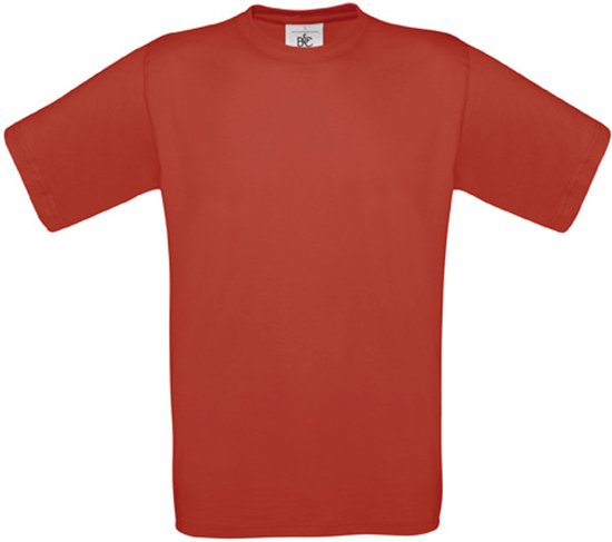 T-shirt Kind 1/2 Y (1/2 ans) B&C Ronde hals Korte mouw Red 100% Katoen