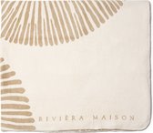 Riviera Maison Plaid Beige decoratief deken met schelpen print - Guscio plaid fleece 180 cm breed