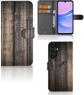 GSM Hoesje Geschikt voor Samsung Galaxy A15 Leuk Case Cadeau voor Mannen Steigerhout