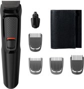 Philips MULTIGROOM Series 3000 6-en-1 Visage, 6 outils, lames en acier auto-affûtées