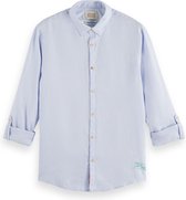 Scotch & Soda Linen shirt with roll-up Heren Overhemd - Maat XL