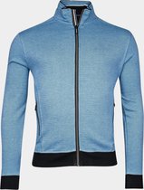 Baileys Vest Blauw Sweat Cardigan Zip 2-tone jacq 412237/68