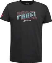 Babolat T-Shirt Padel Logo Zwart Padel Maat M