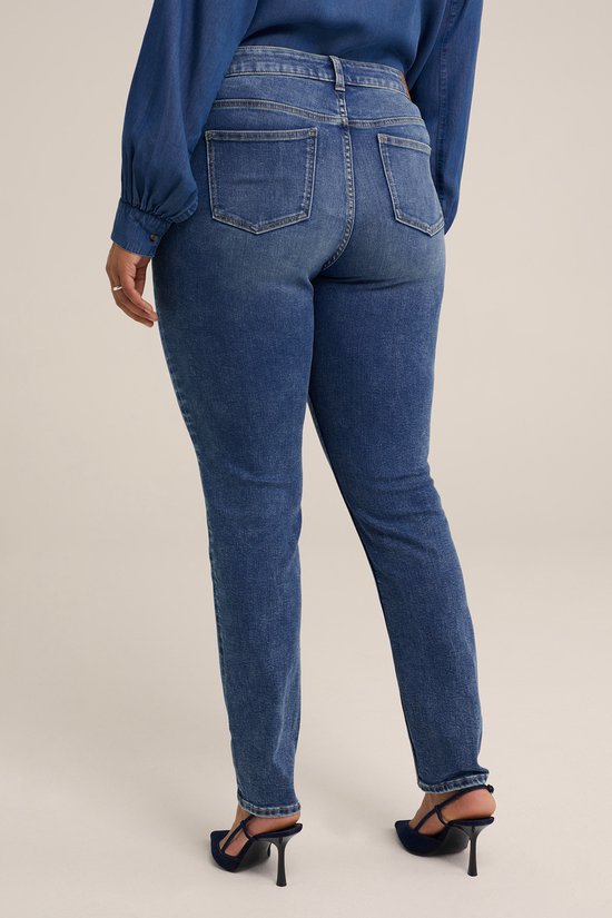 WE Fashion Dames mid rise superskinny jeans - Curve