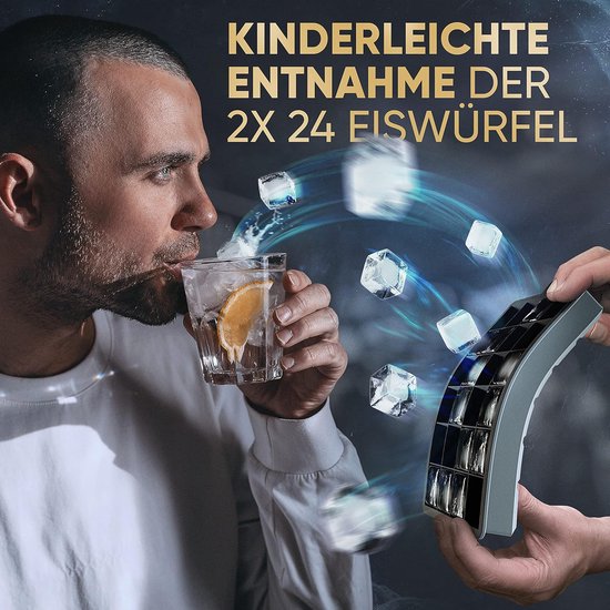 IJsbakjes, Grote Kubus Siliconen Ijsbak, 6 Roosters Grote Ijsblokjes Maker Herbruikbare Vriezer Vierkante Ijsblokjes Lade Siliconen Ijs Schimmel Party Bar Accessoires