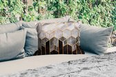 Buitenkussens - Tuin - Goud - Hexagon - Chic - Patronen - Luxe - 50x30 cm