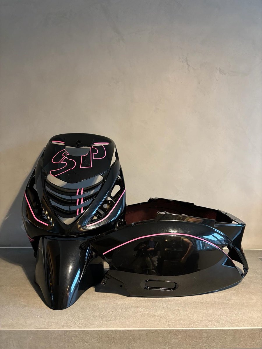 Piaggio ZIP SP - Piaggio Zip Accessoire - Scooter Stickers - Pakket SP OUTLINE - Roze - Mat