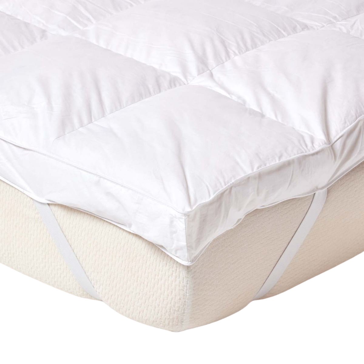Homescapes - Matrastopper met 100% ganzenveren vulling - 90x190 cm