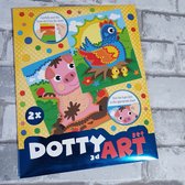 Dotty art 3d set Wilde dieren, knutselen, DIY, mozaiek