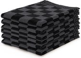 Ten Cate Keukendoeken Set Blok Zwart – 50x50 – Set van 6 – Geblokt – Blokdoeken – 100% katoen – Keukendoek – handdoeken