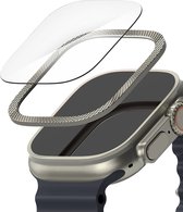 Ringke Bezel Styling + Screenprotector voor de Apple Watch Ultra (2) - 49 mm - Knurling Titanium