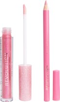Makeup Revolution Ultimate Lights Shimmer Lip Kit - Pink Lights