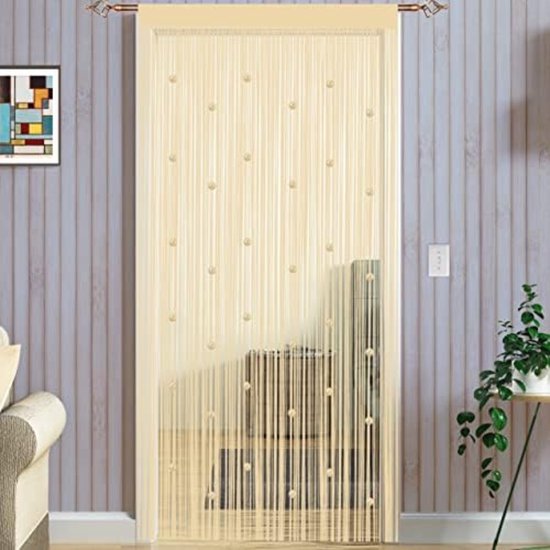 Gordijn kralen gordijn deur gordijn kralen draad gordijnen raam muur paneel kamer scheidingswand deuropening huis woonkamer bruiloft koord kraal gordijn (kleur: limoengroen, maat: 250 x 260 cm