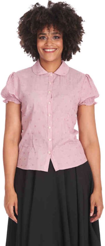 Banned - Heart On Her Sleeve Blouse - Roze