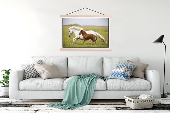 Affiche textielposter course cheval et poulain 120x80 cm