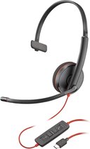 HP 8X214AA hoofdtelefoon/headset Bedraad Hoofdband Kantoor/callcenter USB Type-C Zwart