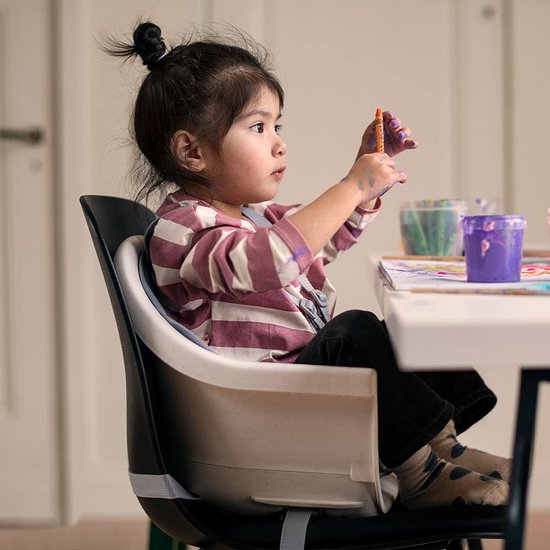8-in-1 kinderstoel, verstelbare kinderstoel, kinderstoel die meegroeit met het kind, kinderstoel met tafel, vanaf ca. 6 maanden tot 5 jaar, 0-22 kg, Beyond Graphite (grijs) van Hauck — afbeelding 4