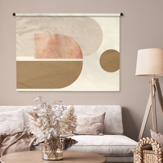 Tapisserie - Tissu mural - Art - Abstrait - Rose - 120x90 cm - Tapisserie