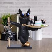 Franse Bulldog Sculptuur Hondenbak Sleutelopslag En Decoratie Bij De Ingang Thuis Sleutelhanger Snack Munten Houder Housewarming Geschenk