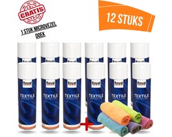 Royal Furniture Care, Textile protector, Textiel Beschermer, Spray, 12-pack, 6000ml l+ (Gratis) 1 stuk Microvezel Doek